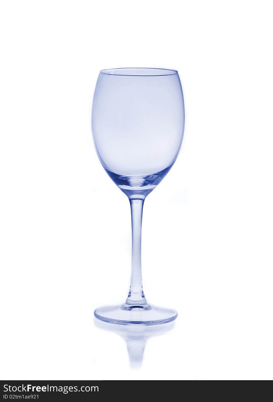 Studio photo of empty glass isolated on white background