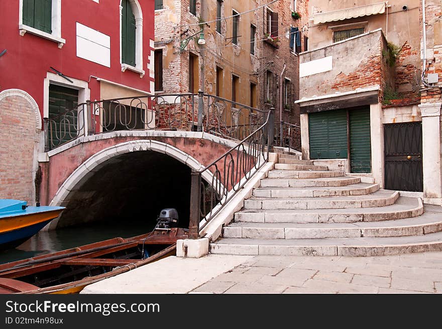 One of the many canals of Venice, Italy