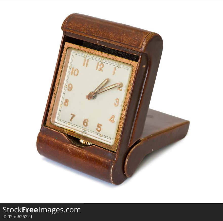 Old clock isolated on a white background. Old clock isolated on a white background.