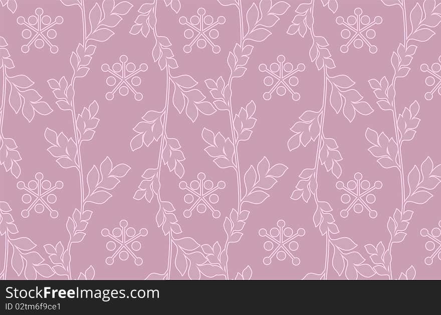 Floral pattern pink,  illustration