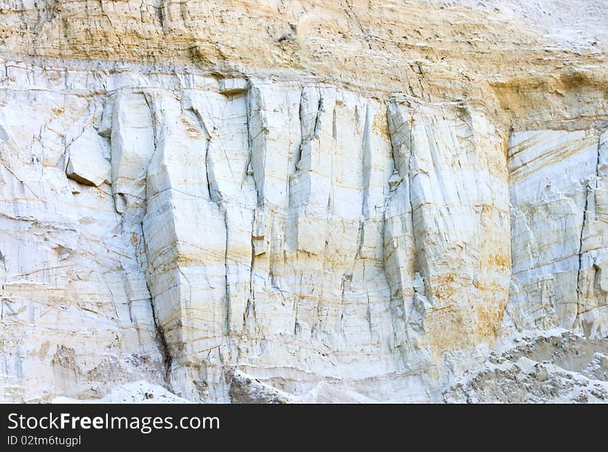 Texture of white and orange sand from sandpit. Texture of white and orange sand from sandpit