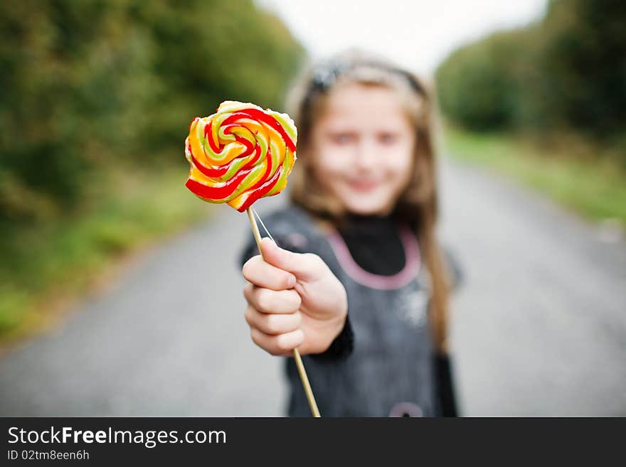 Little Girl With Lollipop