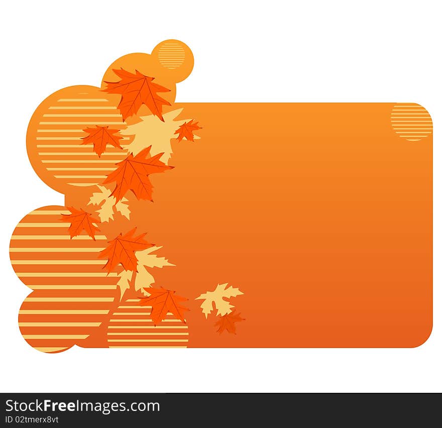 Beautiful Autumnal Banner with Maple leaves. Beautiful Autumnal Banner with Maple leaves