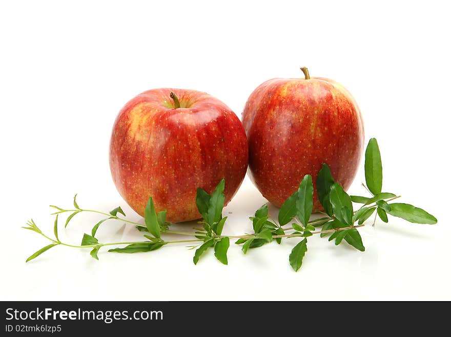 Fresh fruit on a white background