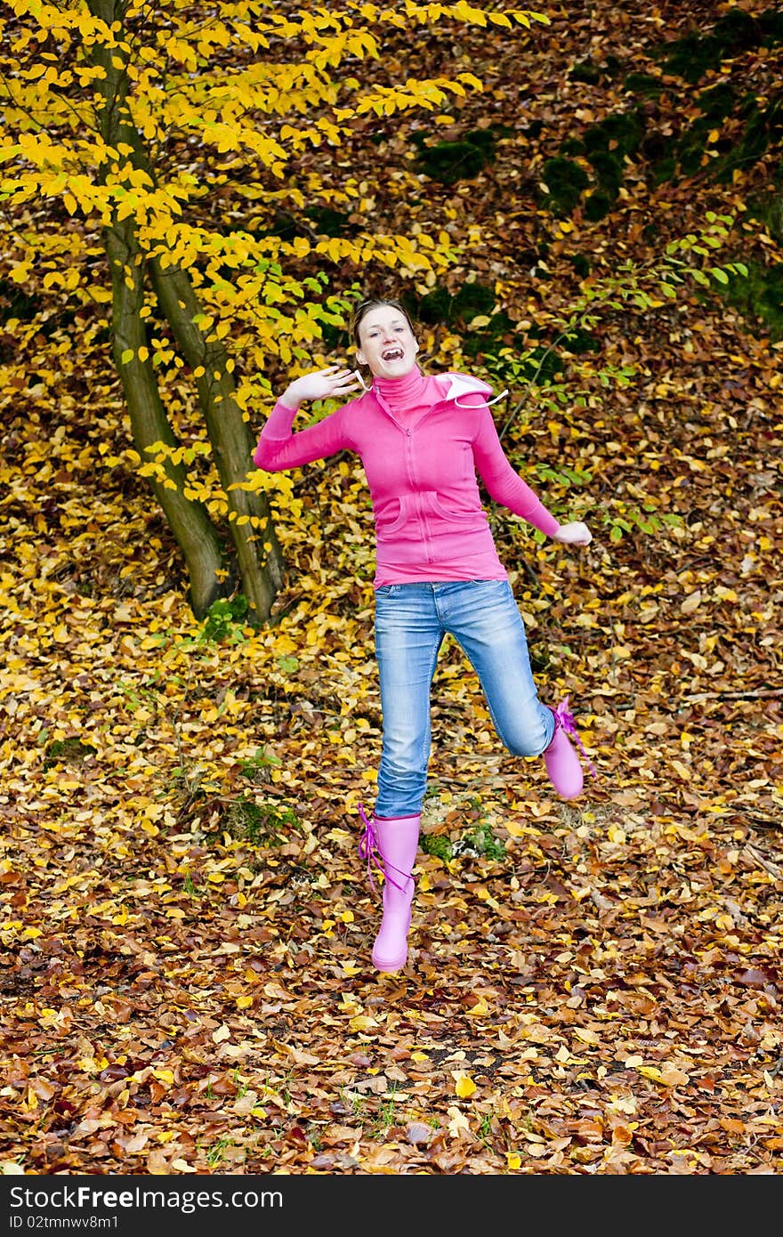 Jumping woman