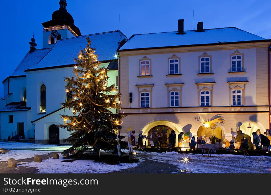 Nove Mesto nad Metuji at Christmas, Czech Republic