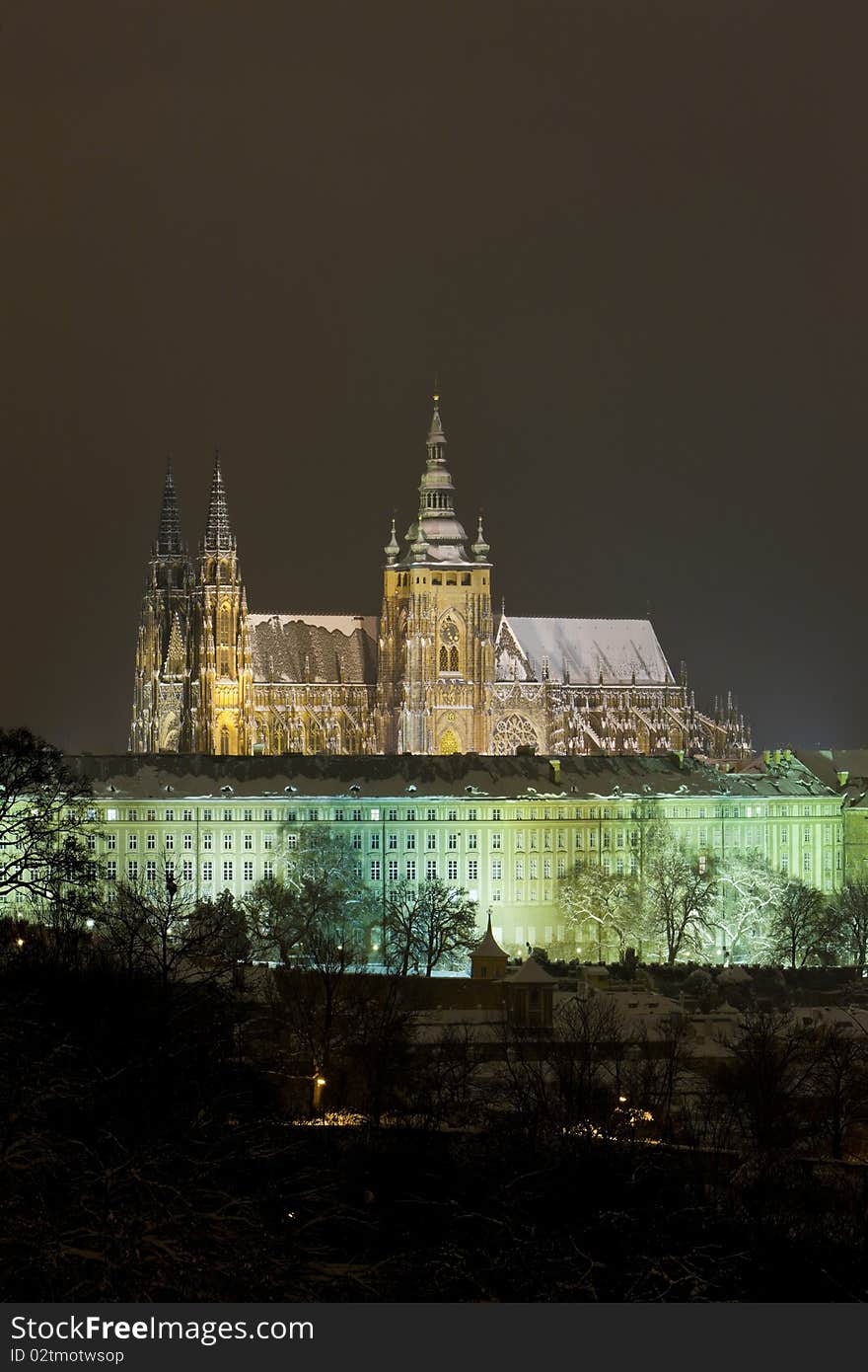 Prague Castle At Night