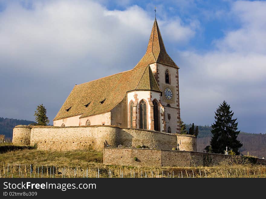 Church in Hunawihr, Alsace, France