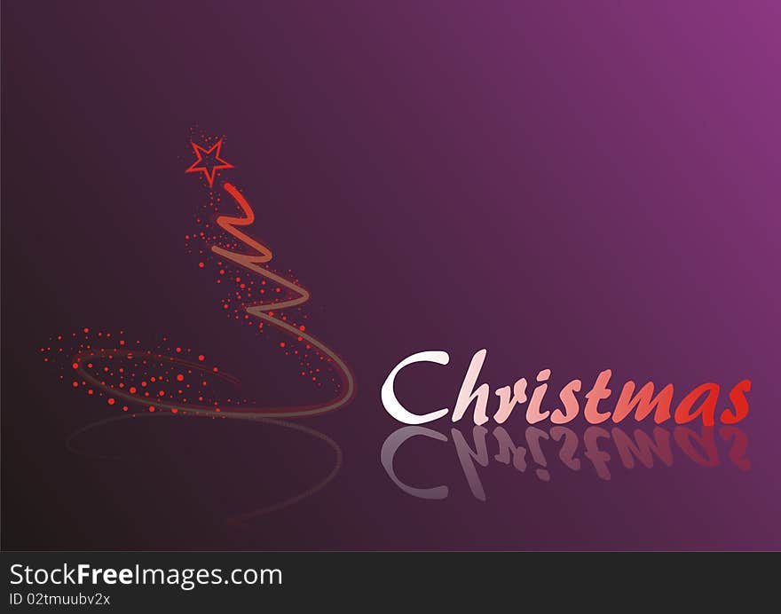 Abstract Christmas background with different elements