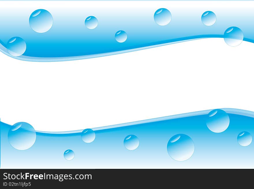 The abstract blue water background