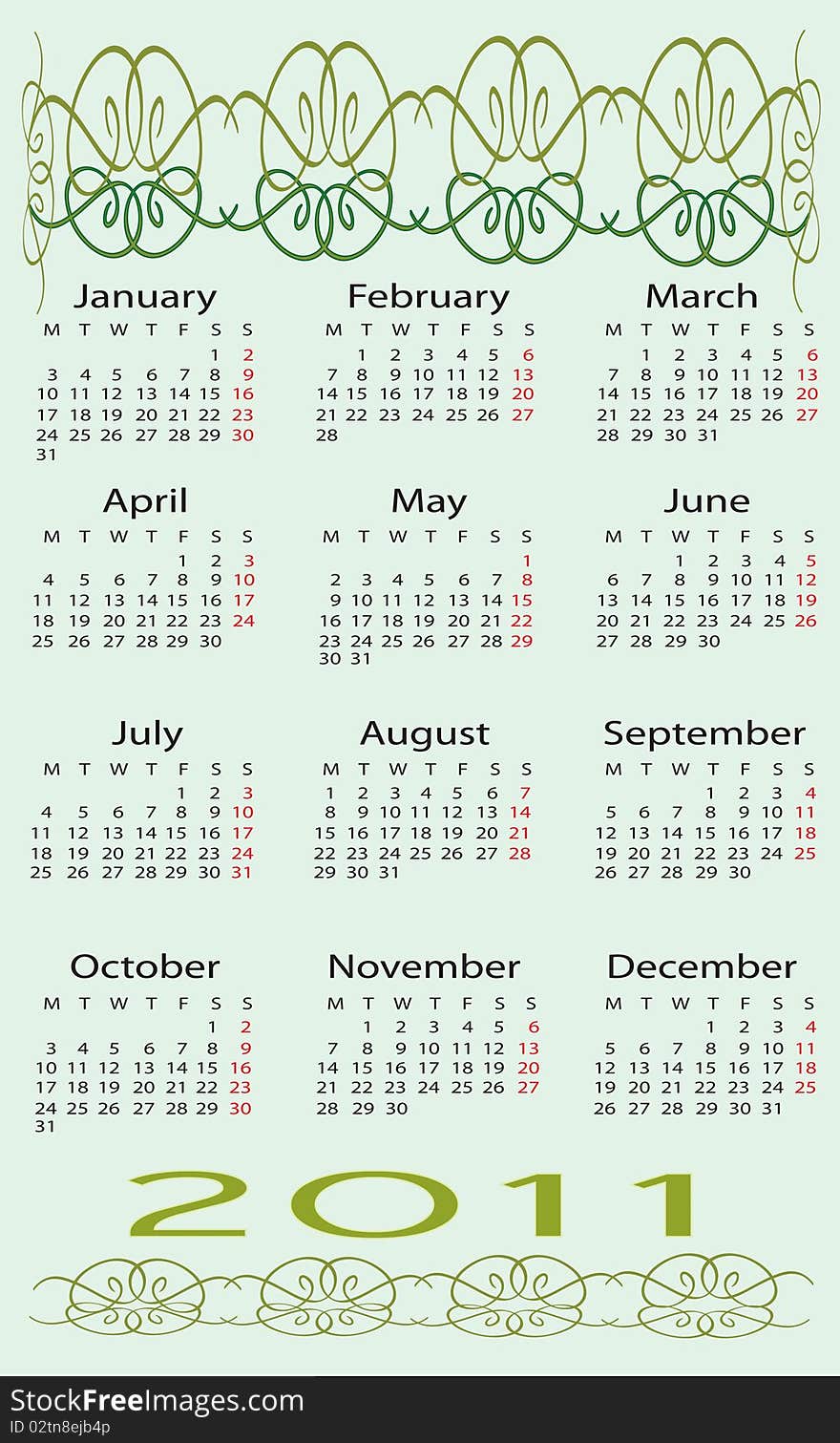 Calendar for 2011