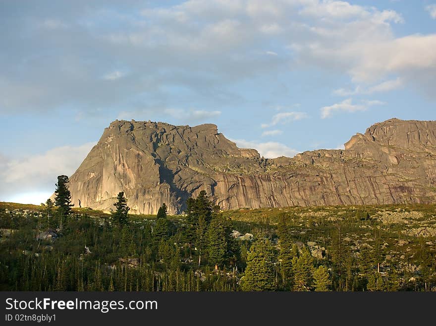 Mountain landscape. Mountain Sleeping Sayan. Siberian Natural Park Ergaki.