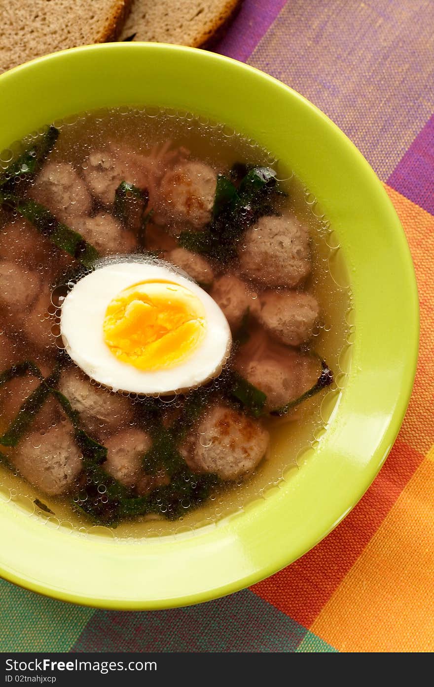 Soup with meatballs