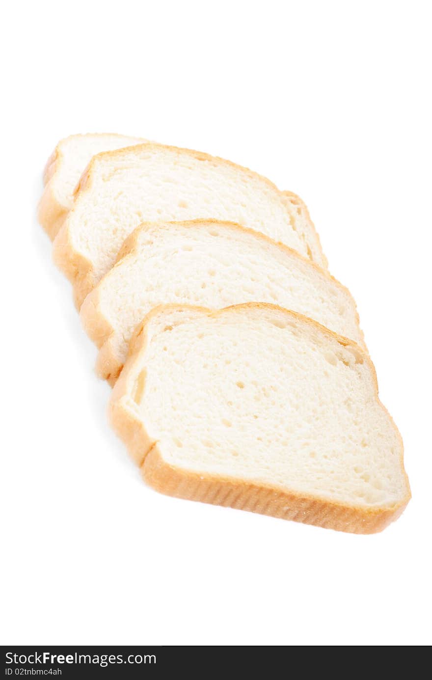 Bread on white background(isolated). Bread on white background(isolated).