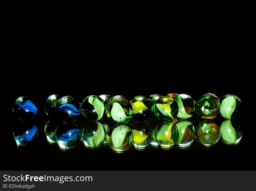 Abstract Lighting on Marbles with Reflection. Abstract Lighting on Marbles with Reflection