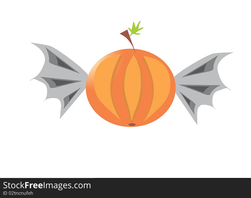 Big fun pumpkin with wings