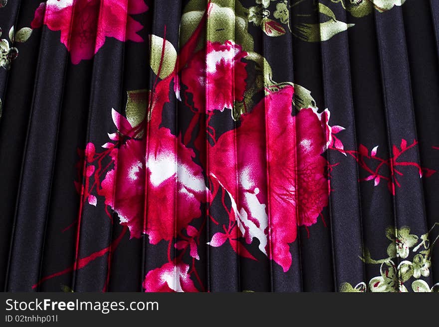 Texture of colorful floral fabric