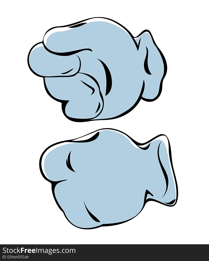 Vectorial image of mittens on a white background. Part of clothes for application in creation of illustration. Vectorial image of mittens on a white background. Part of clothes for application in creation of illustration.