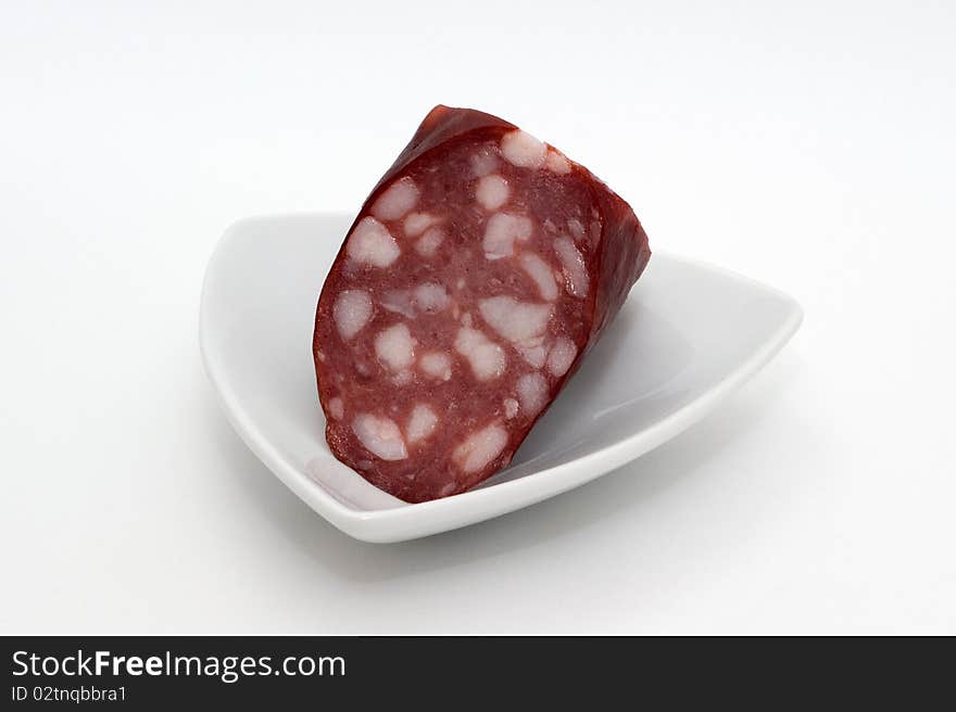 Sausage on a plate