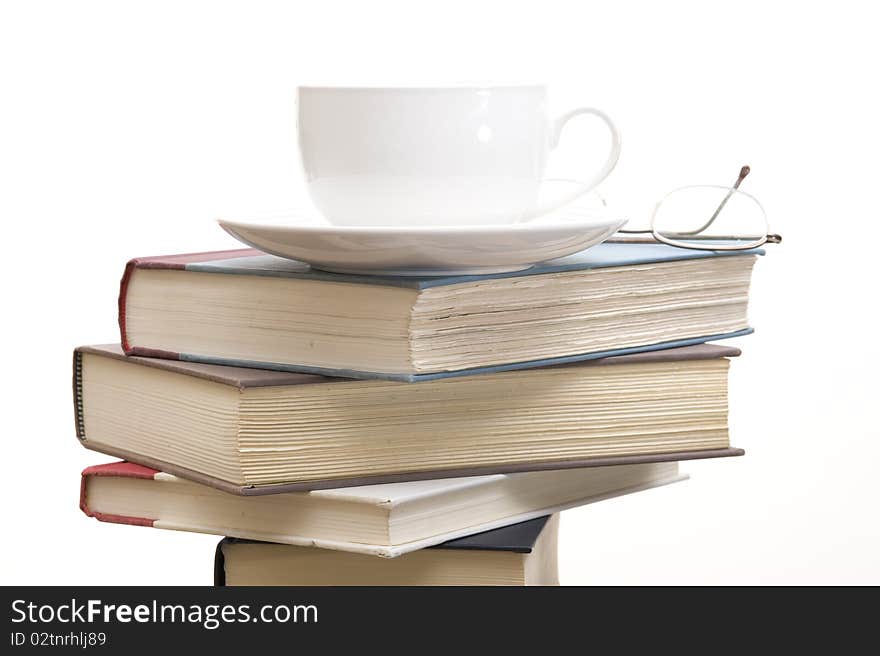 Books isolated on the white background