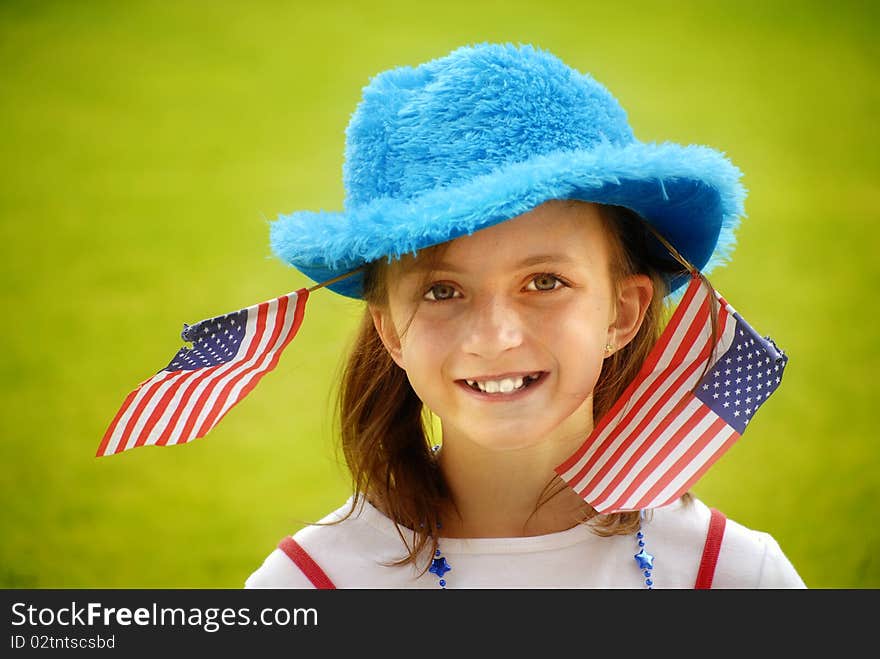 Young girl with surprised look holding hands on face. Young girl with surprised look holding hands on face