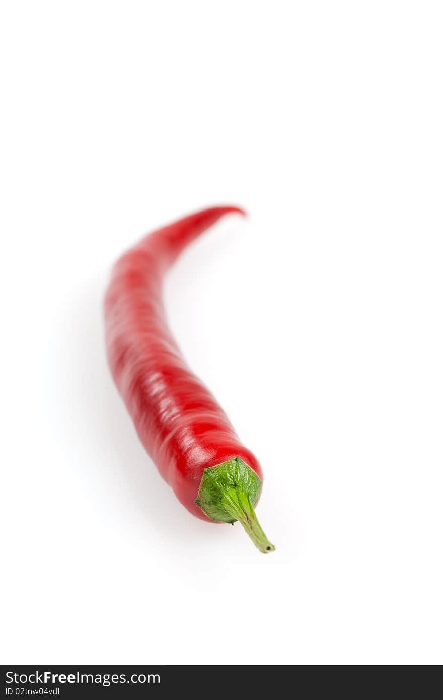 Red chili pepper isolated on white