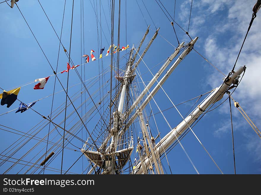 On an old sailing ship. On an old sailing ship.