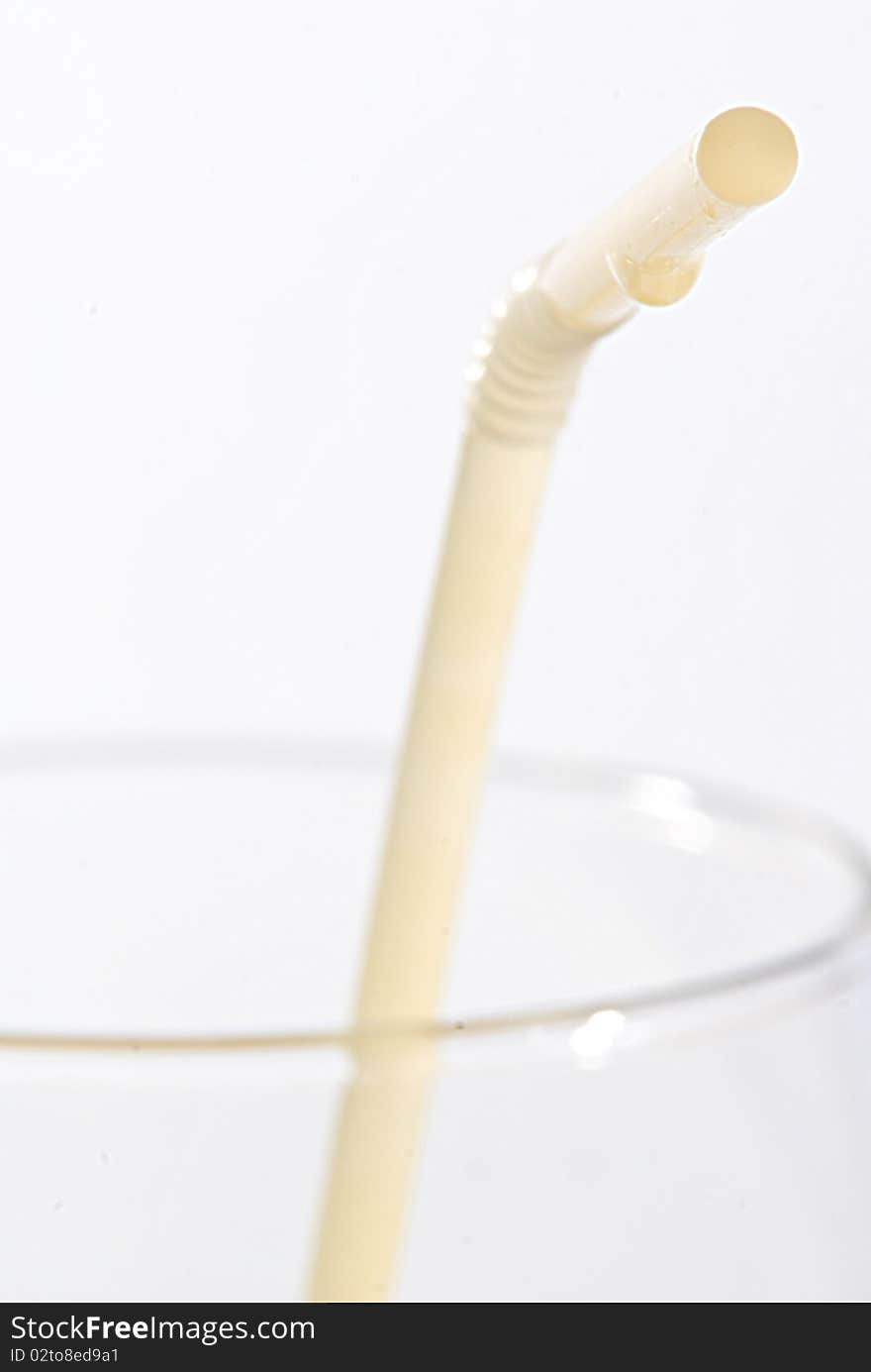 Macro shot of a straw