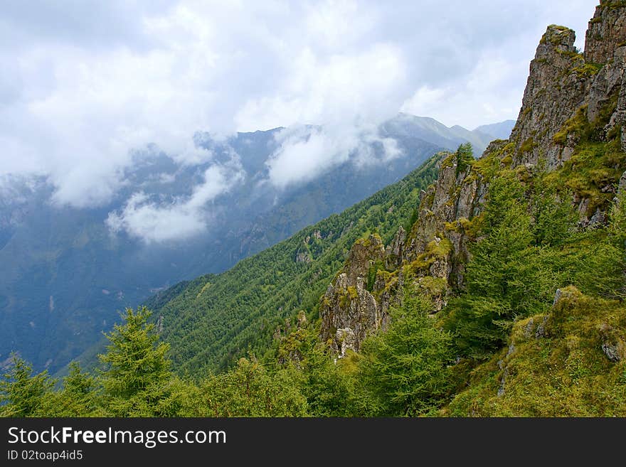 Early autumn scenery of Xiaowutai Mountain, Hebei, China. Xiaowutai Mountain is one of the famous outdoor adventure resort in china. Early autumn scenery of Xiaowutai Mountain, Hebei, China. Xiaowutai Mountain is one of the famous outdoor adventure resort in china.