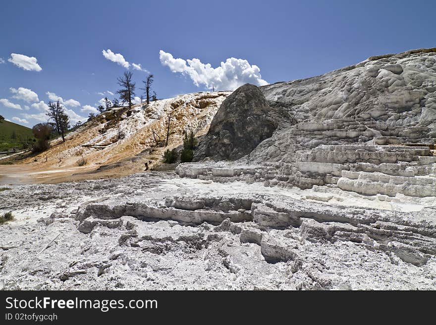 Natural hot springs in the yellowstone park. Natural hot springs in the yellowstone park