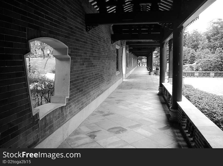 Chinese style garden in Hong Kong.