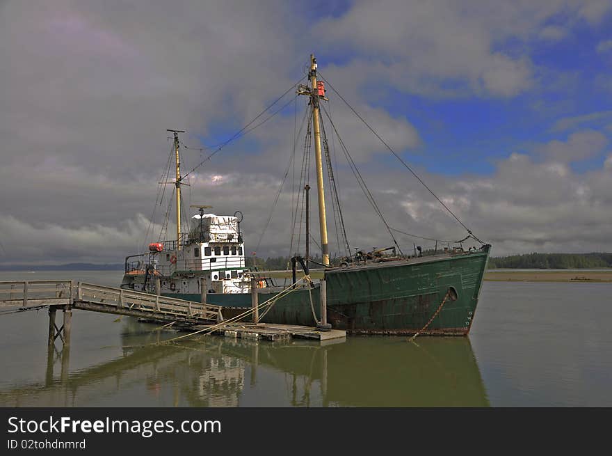 Old Antarctic Research Vessel in retirement. Old Antarctic Research Vessel in retirement