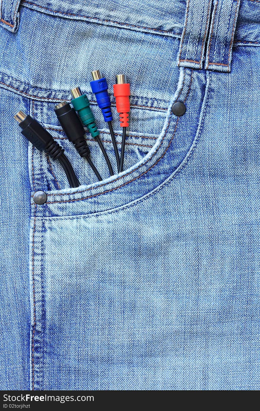 Wires in the jeans pocket