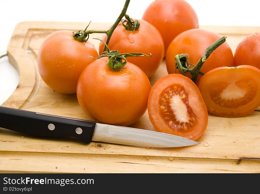 Tomatoes cut