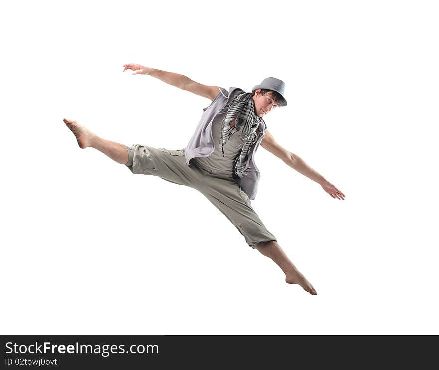 Portrait of a young man dancing. Portrait of a young man dancing