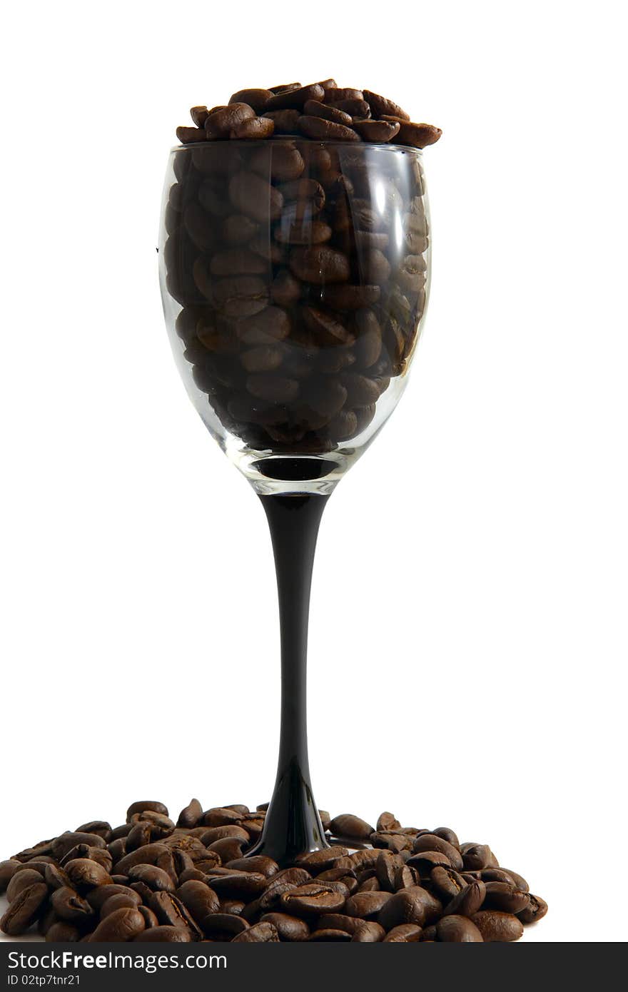 Brown aromatic fragrant barbecue in goblet. Brown aromatic fragrant barbecue in goblet