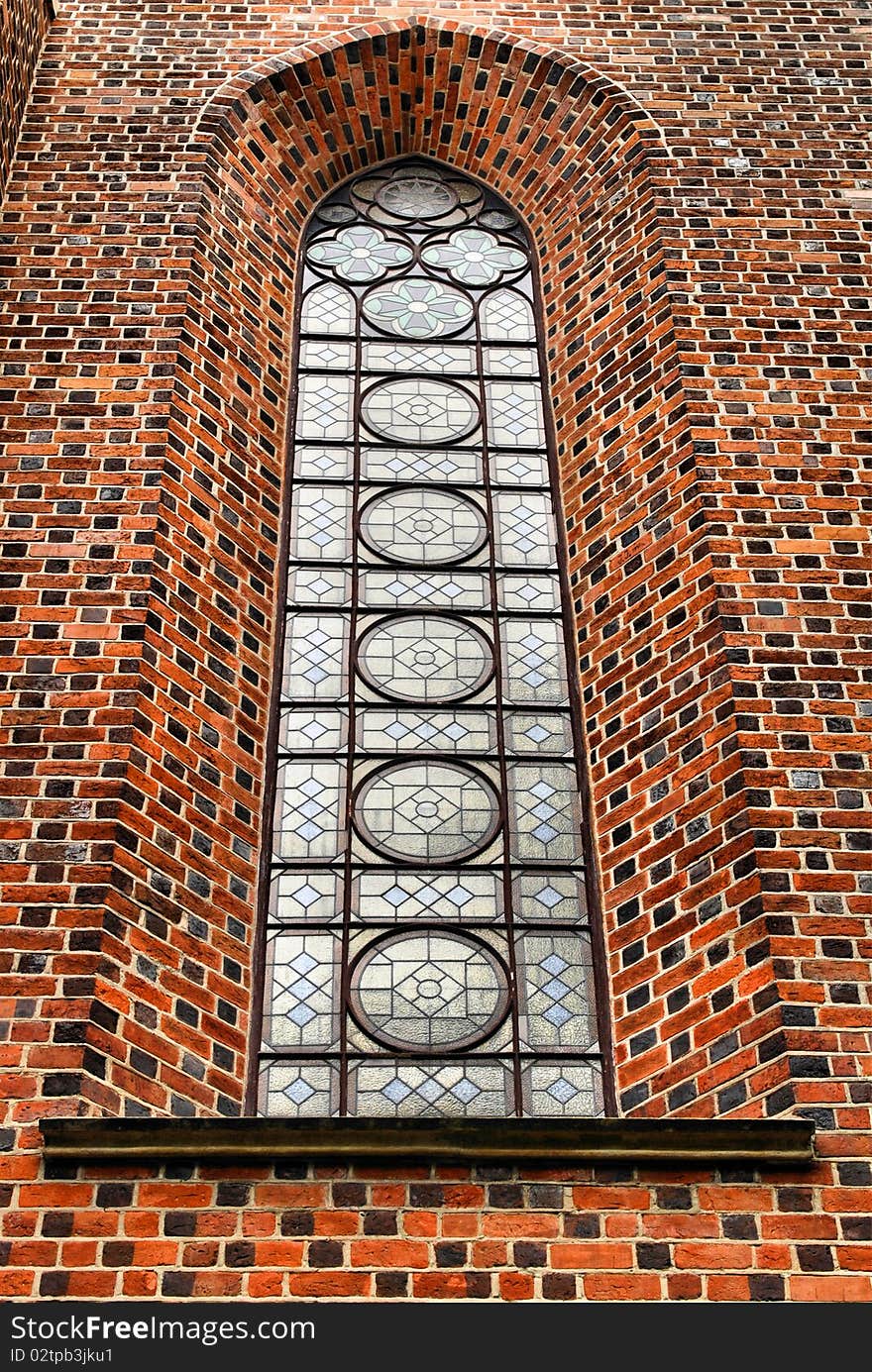 Gothic window of cathedral in Sandomierz, Poland. Gothic window of cathedral in Sandomierz, Poland.