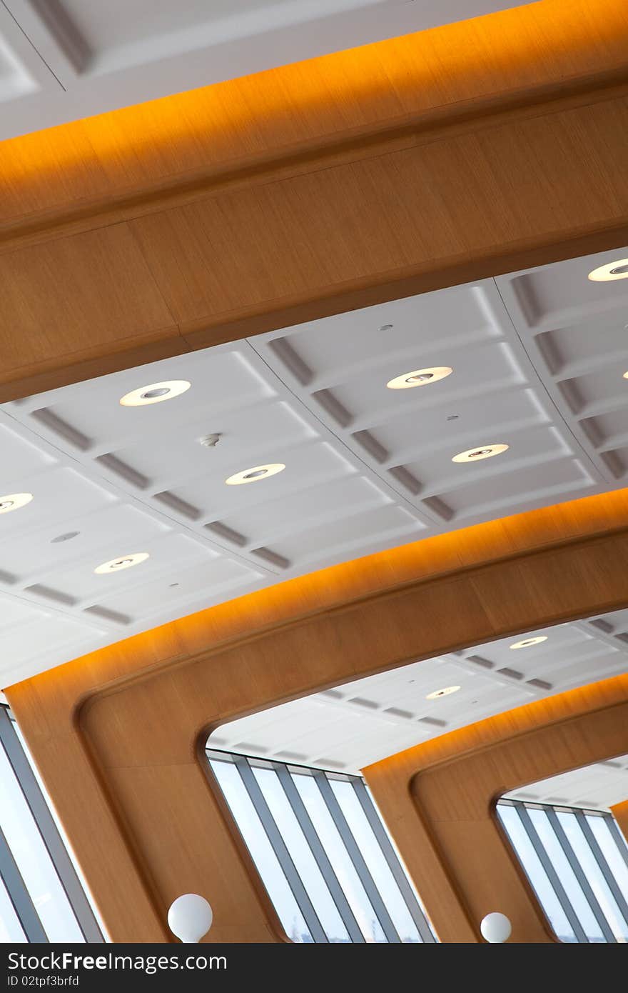 Ceilings detail view of wooden beams and pannel surfaces. Ceilings detail view of wooden beams and pannel surfaces