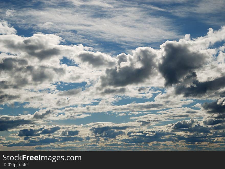 The Finnish sky in summer evening.