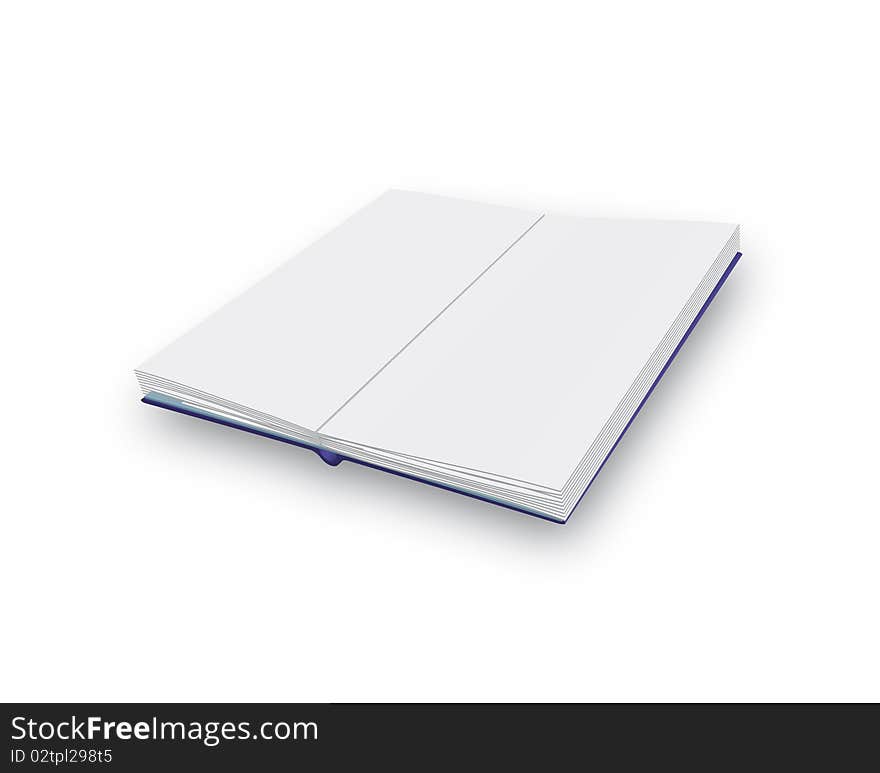 A Vector illustration of an open book with blank pages