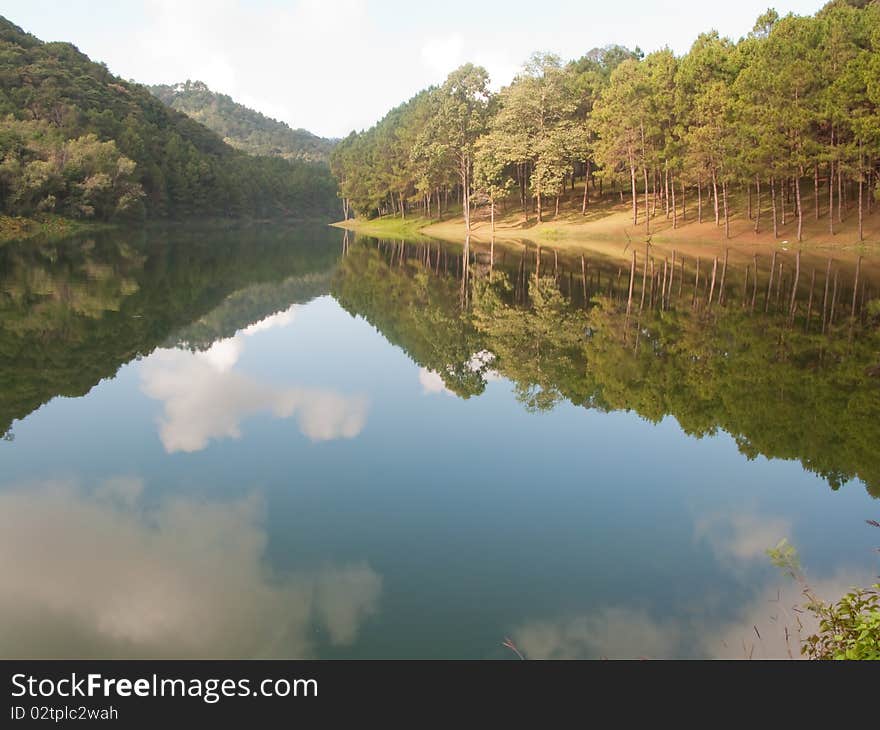 Reservoir at Pang Ung, Mae Hong Son Thailand. Reservoir at Pang Ung, Mae Hong Son Thailand