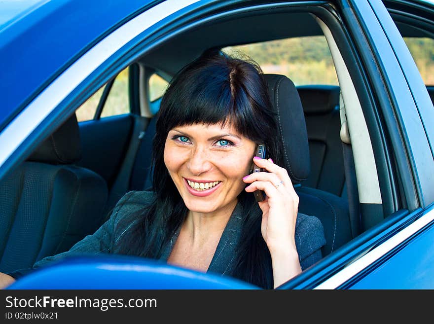 Woman in the car