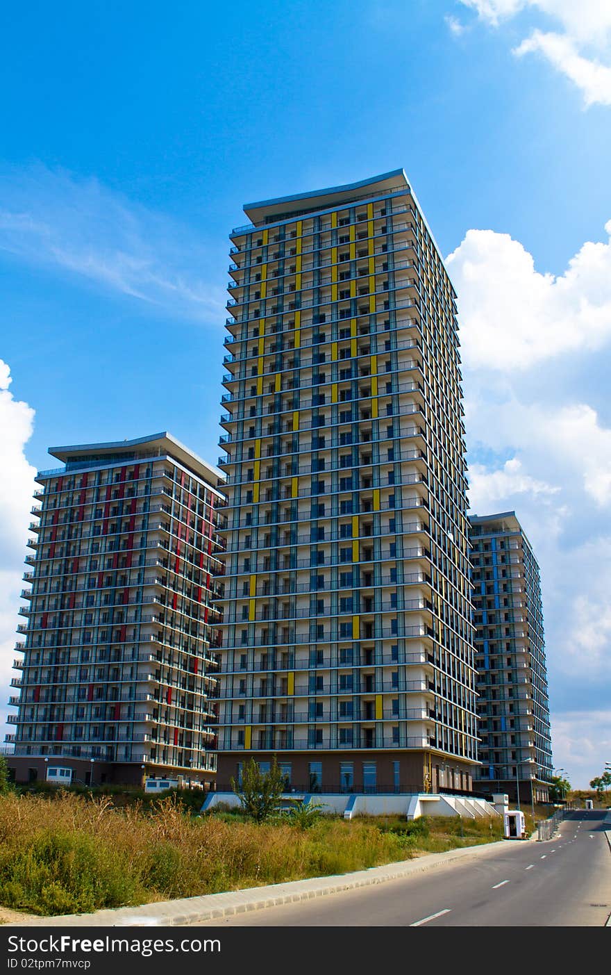 Complex of apartment buildings in Bucharest, Romania