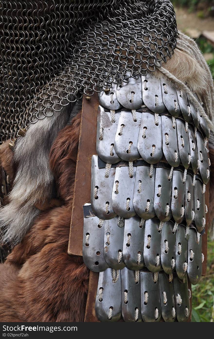 Elements of the medieval reservation at festival of historical reconstruction