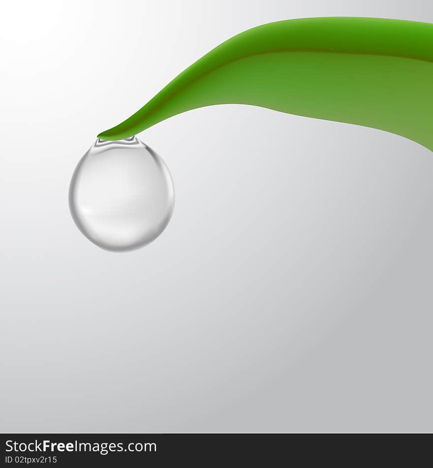 Falling drops of water