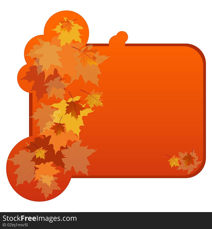 Banner With Autumnal Leaves