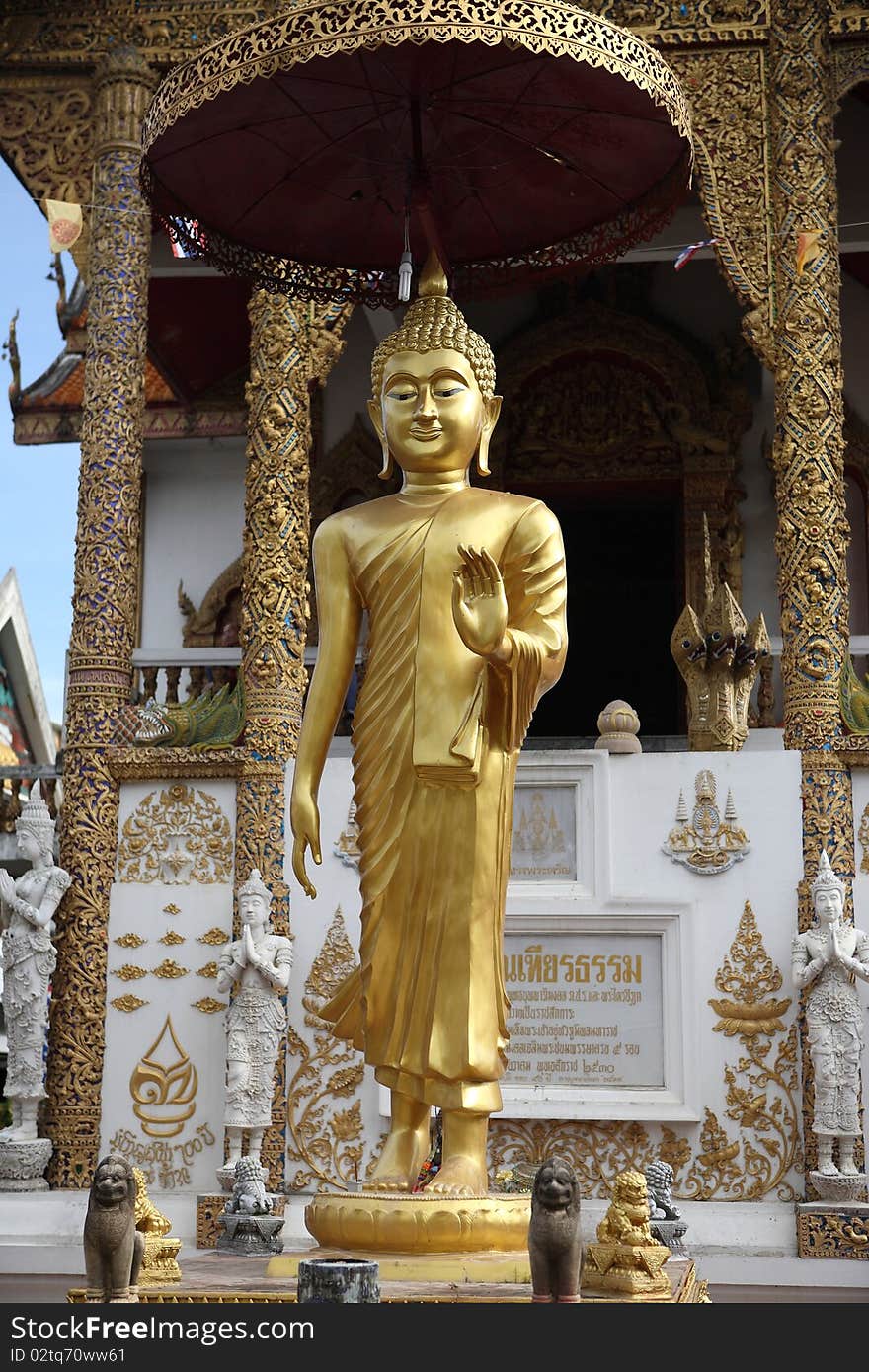 Image of buddha in thai tample