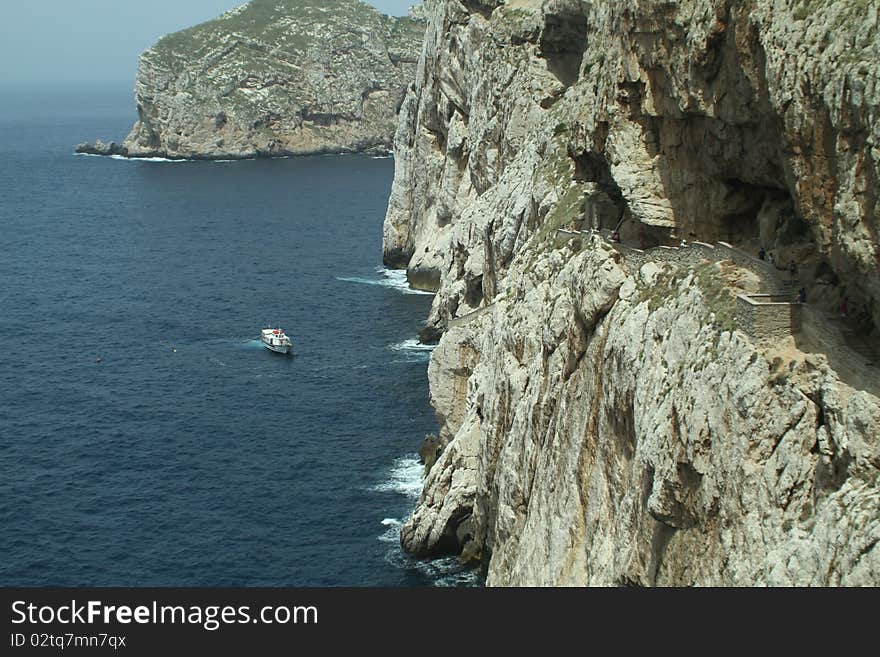 A beautiful cliff in Sardinia, Italy. A beautiful cliff in Sardinia, Italy.