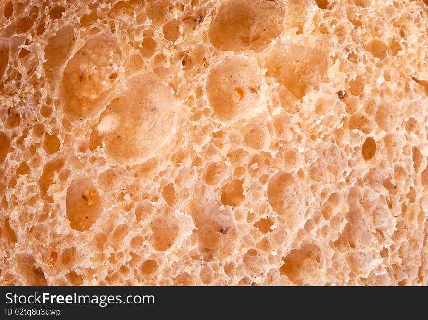 Fresh wheat bread crumb background