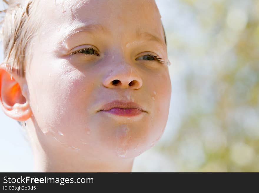 Portrait of a young smiling child. Portrait of a young smiling child